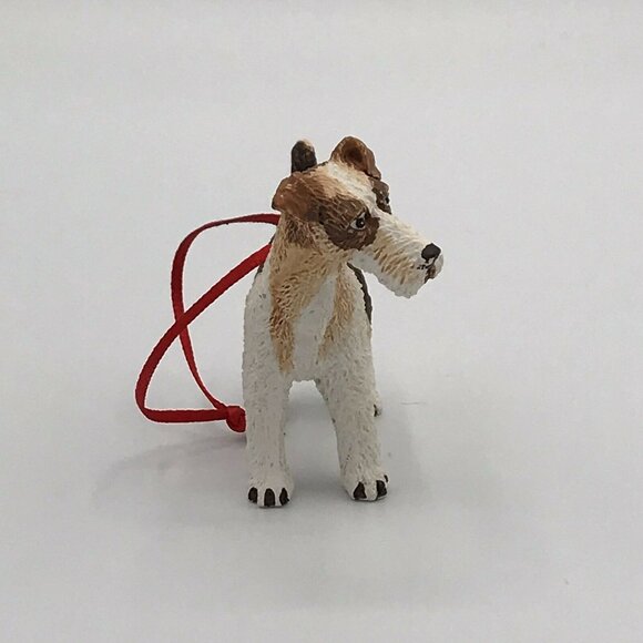 Wire Fox Terrier Resin Ornament Dog Lover Holiday Gift Small 2" Figurine - Picture 3 of 6